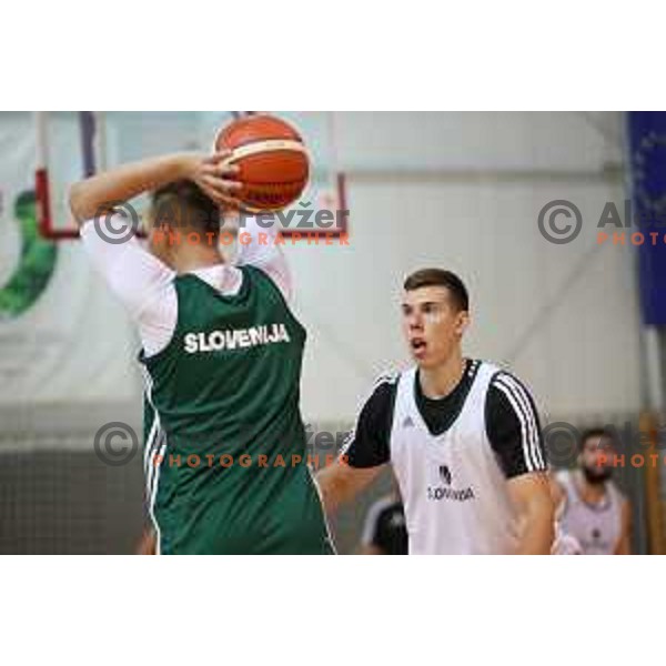 First practice session of Slovenia Basketball team for Eurobasket 2017 in Zrece Sports Hall, Slovenia on July 19, 2017
