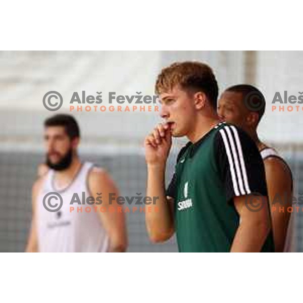 Luka Doncic of Slovenia at first practice session of Slovenia Basketball team for Eurobasket 2017 in Zrece Sports Hall, Slovenia on July 19, 2017