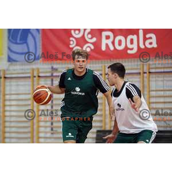 First practice session of Slovenia Basketball team for Eurobasket 2017 in Zrece Sports Hall, Slovenia on July 19, 2017