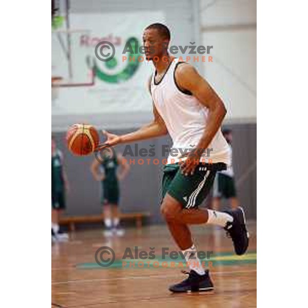 Anthony Randolph of Slovenia at first practice session of Slovenia Basketball team for Eurobasket 2017 in Zrece Sports Hall, Slovenia on July 19, 2017