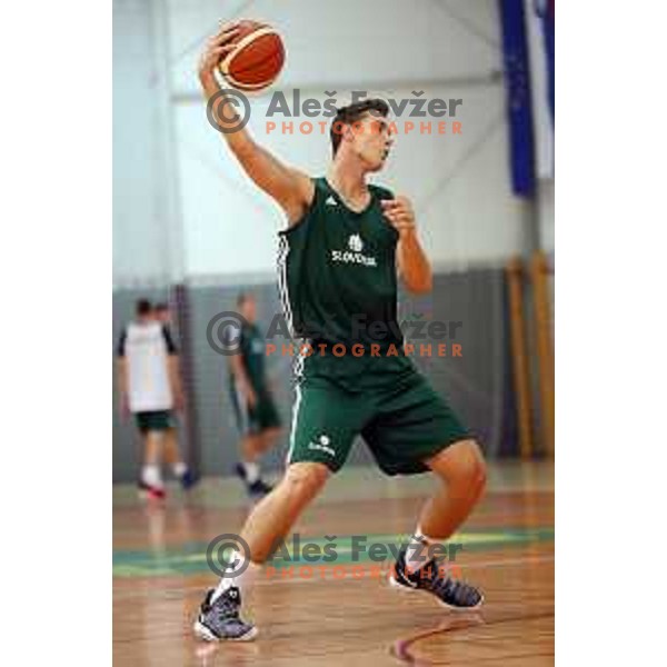 Jan Kosi at first practice session of Slovenia Basketball team for Eurobasket 2017 in Zrece Sports Hall, Slovenia on July 19, 2017