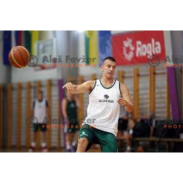 Matic Rebec at first practice session of Slovenia Basketball team for Eurobasket 2017 in Zrece Sports Hall, Slovenia on July 19, 2017