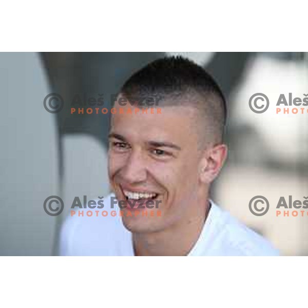 Matic Rebec at meeting of Slovenia Basketball team for Eurobasket 2017 in Ljubljana on July 19, 2017