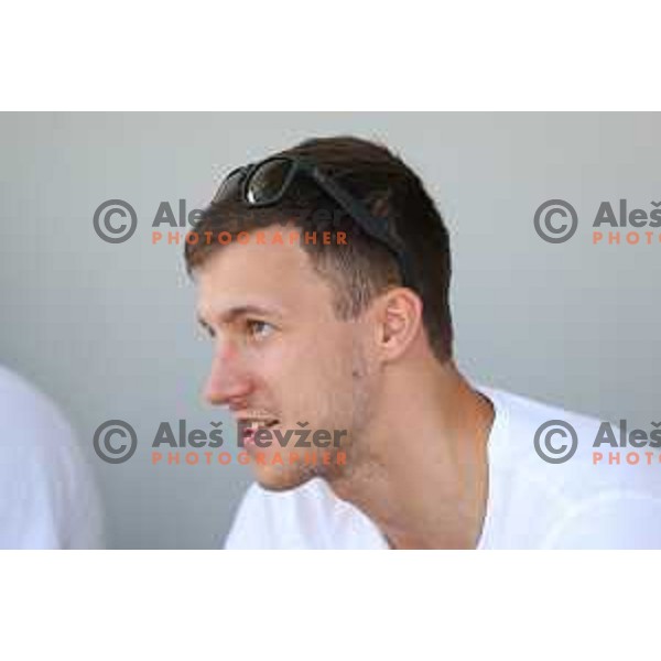 Blaz Mahkovic at meeting of Slovenia Basketball team for Eurobasket 2017 in Ljubljana on July 19, 2017