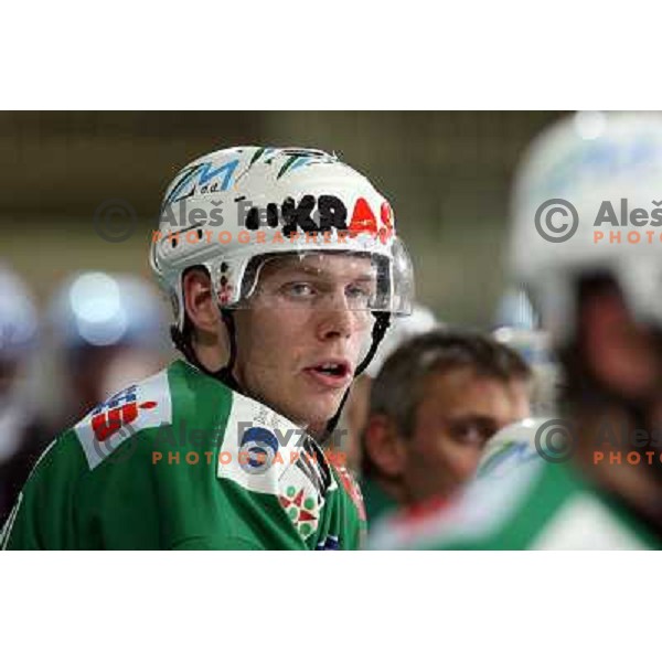 Tavzelj at match ZM Olimpija- Linz in Ebel league,played in Ljubljana (Slovenia) 23.11.2007. Photo by Ales Fevzer 