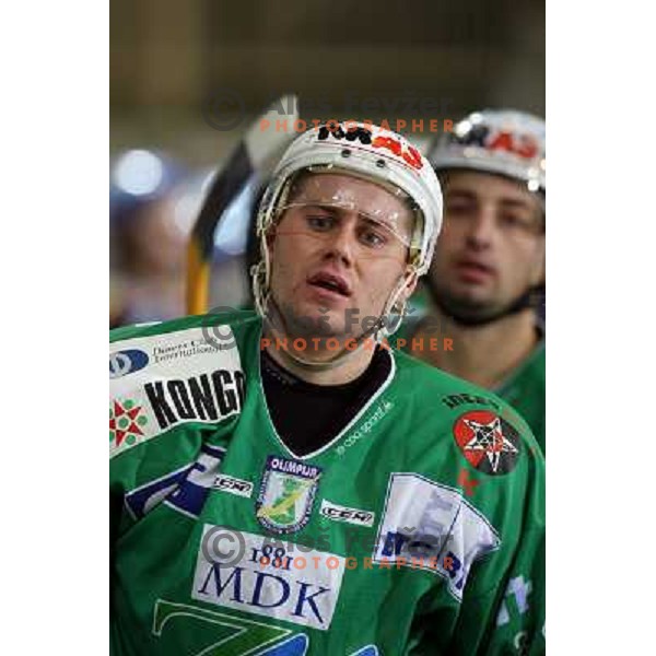 Hocevar at match ZM Olimpija- Linz in Ebel league,played in Ljubljana (Slovenia) 23.11.2007. Photo by Ales Fevzer 