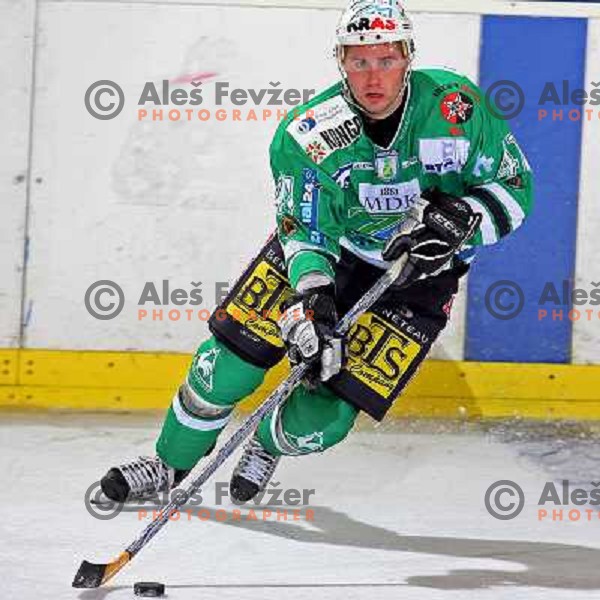 Hocevar at match ZM Olimpija- Linz in Ebel league,played in Ljubljana (Slovenia) 23.11.2007. Photo by Ales Fevzer 