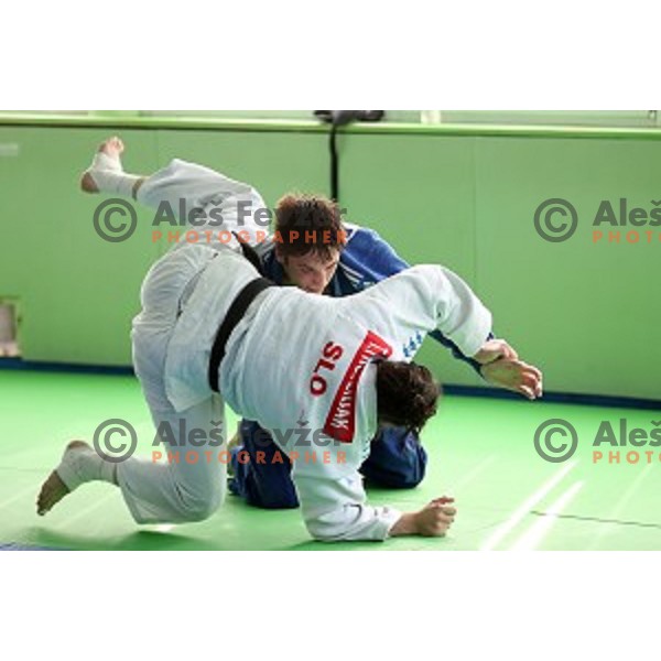 Tina Trstenjak (SLO) during practice session at Judo club Z\'dezele Sankaku in Lopata near Celje, Slovenia on July 21, 2017