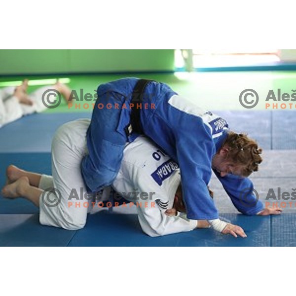 Maja Arnic during practice session at Judo club Z\'dezele Sankaku in Lopata near Celje, Slovenia on July 21, 2017
