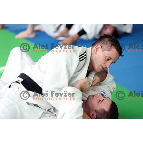 Mihael Zgank (SLO) during practice session at Judo club Z\'dezele Sankaku in Lopata near Celje, Slovenia on July 21, 2017