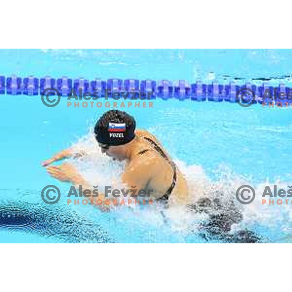 Tjasa Vozel of Slovenia swims in qualification 100 meters breast stroke at Rio de Janeiro 2016 Olympic games , Brasil on August 7, 2016