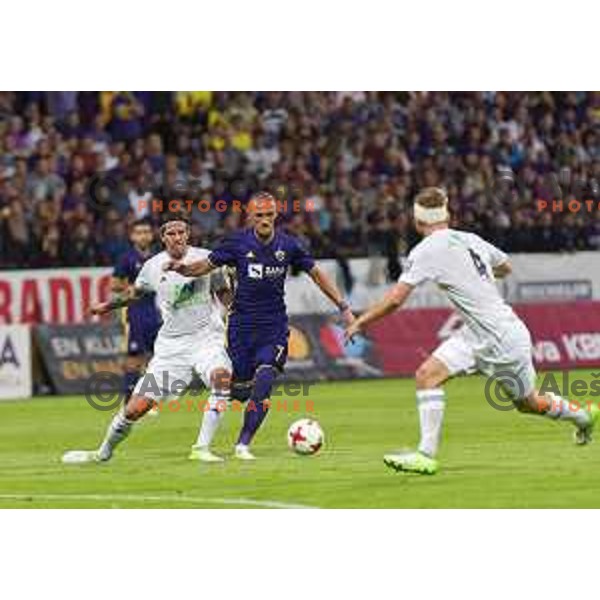 Valon Ahmedi of Maribor in action during football match between Maribor and Hafnarfjordur in third round of UEFA Champions League 2017/18 qualifyer in Ljudski vrt, Maribor, Slovenia on July 26, 2017