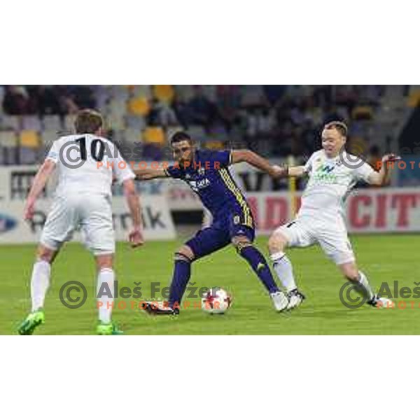 Marwan Kabha of Maribor in action during football match between Maribor and Hafnarfjordur in third round of UEFA Champions League 2017/18 qualifyer in Ljudski vrt, Maribor, Slovenia on July 26, 2017