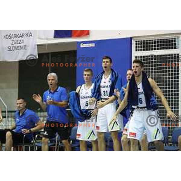 of Slovenia in action during friendly basketball match between Slovenia and Russia University team played in Rogaska Slatina, Slovenia on July 30, 2017