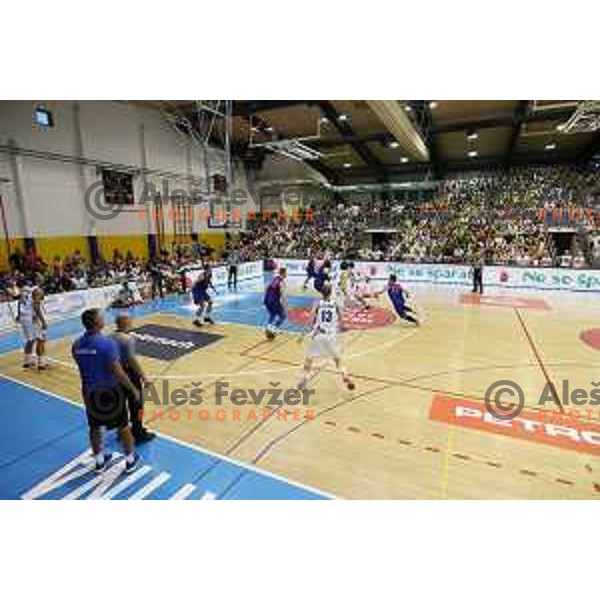 of Slovenia in action during friendly basketball match between Slovenia and Russia University team played in Rogaska Slatina, Slovenia on July 30, 2017
