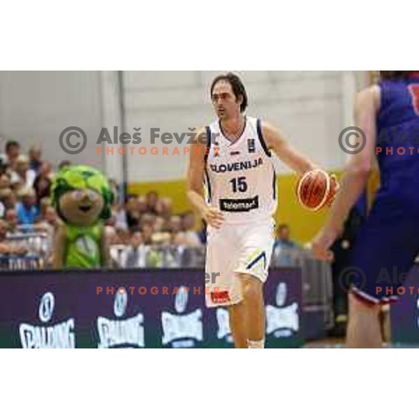 Erazem Lorbek of Slovenia in action during friendly basketball match between Slovenia and Russia University team played in Rogaska Slatina, Slovenia on July 30, 2017