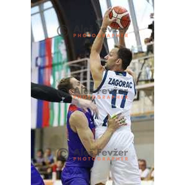 Sasa Zagorac of Slovenia in action during friendly basketball match between Slovenia and Russia University team played in Rogaska Slatina, Slovenia on July 30, 2017