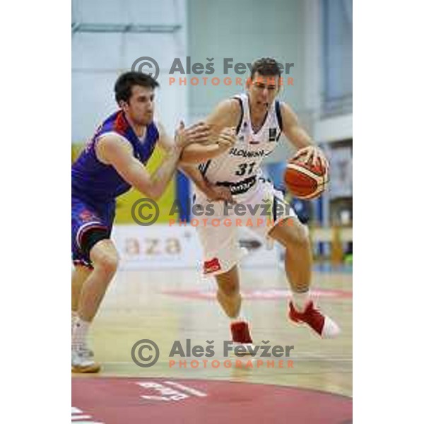 of Slovenia in action during friendly basketball match between Slovenia and Russia University team played in Rogaska Slatina, Slovenia on July 30, 2017