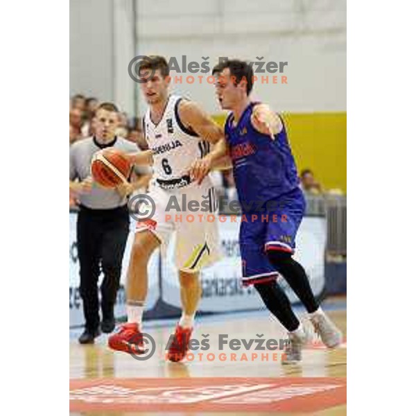 Aleksej Nikolic of Slovenia in action during friendly basketball match between Slovenia and Russia University team played in Rogaska Slatina, Slovenia on July 30, 2017