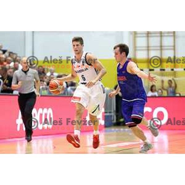 Aleksej Nikolic of Slovenia in action during friendly basketball match between Slovenia and Russia University team played in Rogaska Slatina, Slovenia on July 30, 2017