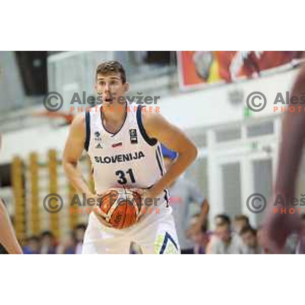 Vlatko Cancar of Slovenia in action during friendly basketball match between Slovenia and Russia University team played in Rogaska Slatina, Slovenia on July 30, 2017