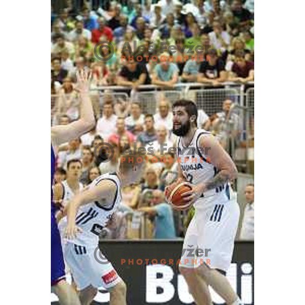Ziga Dimec of Slovenia in action during friendly basketball match between Slovenia and Russia University team played in Rogaska Slatina, Slovenia on July 30, 2017