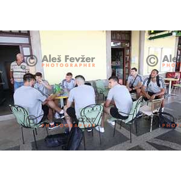 of Slovenia basketball team departing Ljubljana Railway station for second phase of preparation for Eurobasket 2017 on August 1, 2017