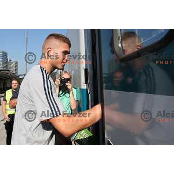 of Slovenia basketball team departing Ljubljana Railway station for second phase of preparation for Eurobasket 2017 on August 1, 2017