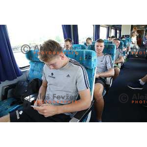 Luka Doncic of Slovenia basketball team departing Ljubljana Railway station for second phase of preparation for Eurobasket 2017 on August 1, 2017