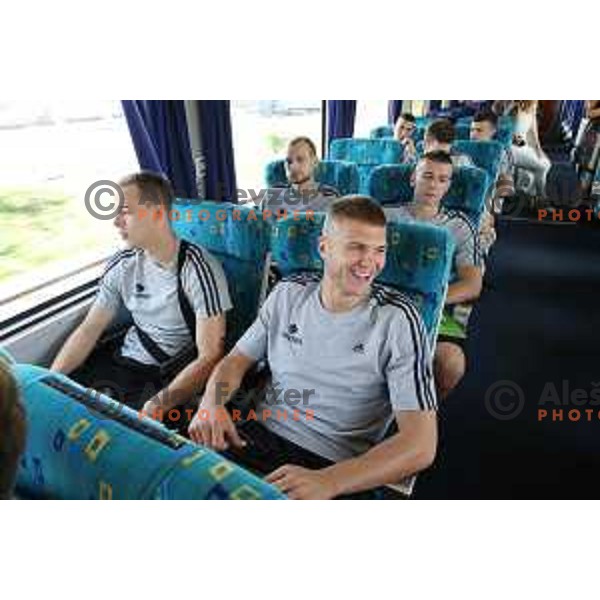 of Slovenia basketball team departing Ljubljana Railway station for second phase of preparation for Eurobasket 2017 on August 1, 2017