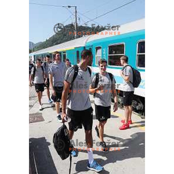 Anthony Randolph of Slovenia basketball team arriving to Celje Railway station on the way to Zrece for second phase of preparation for Eurobasket 2017 on August 1, 2017