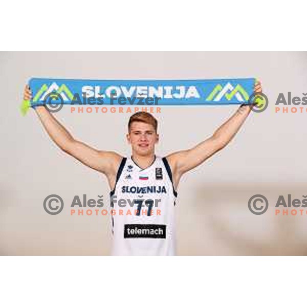 Luka Doncic of Slovenia basketball team at official photo shooting for Eurobasket 2017 in hotel Terme, Zrece on August 1, 2017