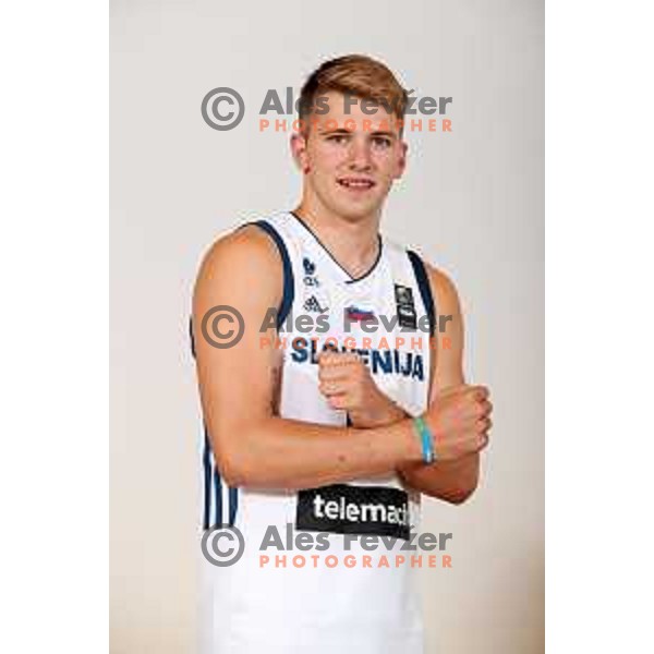 Luka Doncic of Slovenia basketball team at official photo shooting for Eurobasket 2017 in hotel Terme, Zrece on August 1, 2017
