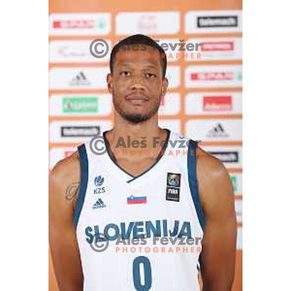 Anthony Randolph of Slovenia basketball team at official photo shooting for Eurobasket 2017 in hotel Terme, Zrece on August 1, 2017