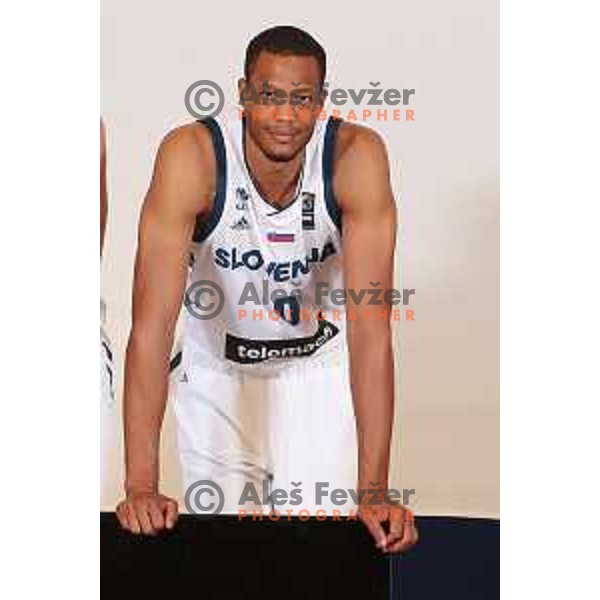 Anthony Randolph of Slovenia basketball team at official photo shooting for Eurobasket 2017 in hotel Terme, Zrece on August 1, 2017