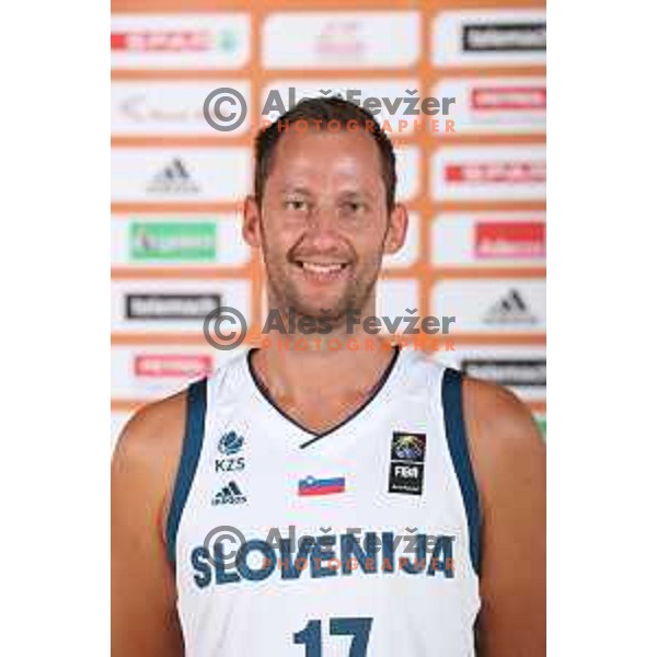 Sasa Zagorac of Slovenia basketball team at official photo shooting for Eurobasket 2017 in hotel Terme, Zrece on August 1, 2017