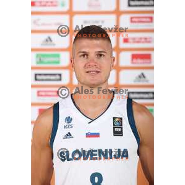Edo Muric of Slovenia basketball team at official photo shooting for Eurobasket 2017 in hotel Terme, Zrece on August 1, 2017