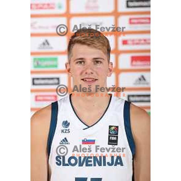 Luka Doncic of Slovenia basketball team at official photo shooting for Eurobasket 2017 in hotel Terme, Zrece on August 1, 2017