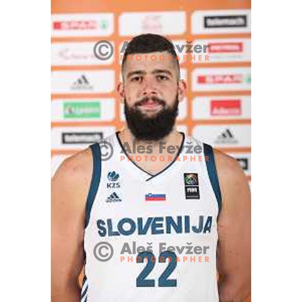 Ziga Dimec of Slovenia basketball team at official photo shooting for Eurobasket 2017 in hotel Terme, Zrece on August 1, 2017