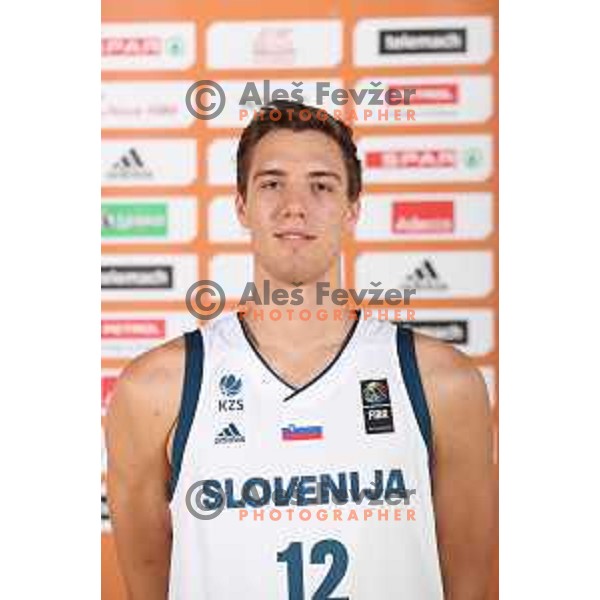 Jan Kosi of Slovenia basketball team at official photo shooting for Eurobasket 2017 in hotel Terme, Zrece on August 1, 2017