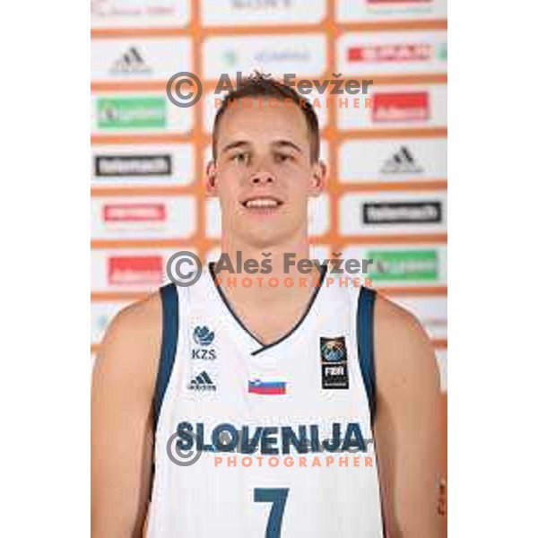 of Slovenia basketball team at official photo shooting for Eurobasket 2017 in hotel Terme, Zrece on August 1, 2017