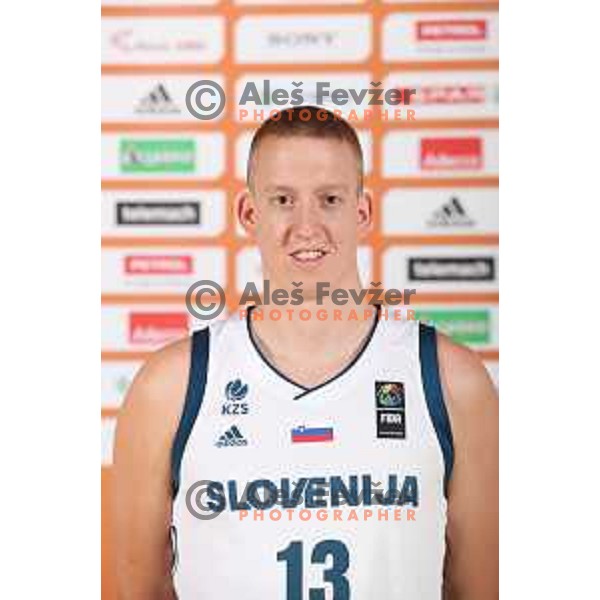 Miha Lapornik of Slovenia basketball team at official photo shooting for Eurobasket 2017 in hotel Terme, Zrece on August 1, 2017