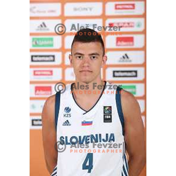 Zan Mark Sisko of Slovenia basketball team at official photo shooting for Eurobasket 2017 in hotel Terme, Zrece on August 1, 2017