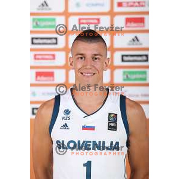 Matic Rebec of Slovenia basketball team at official photo shooting for Eurobasket 2017 in hotel Terme, Zrece on August 1, 2017