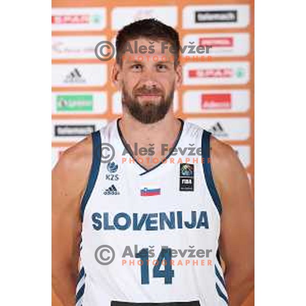 Gasper Vidmar of Slovenia basketball team at official photo shooting for Eurobasket 2017 in hotel Terme, Zrece on August 1, 2017
