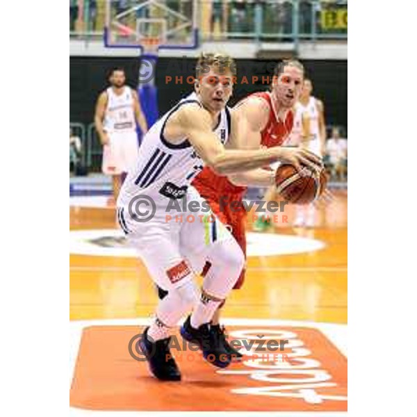 Luka Doncic of Slovenia in action during Adecco Cup basketball match between Slovenia and Hungary in Tabor Hall, Maribor, Slovenia on August 4, 2017