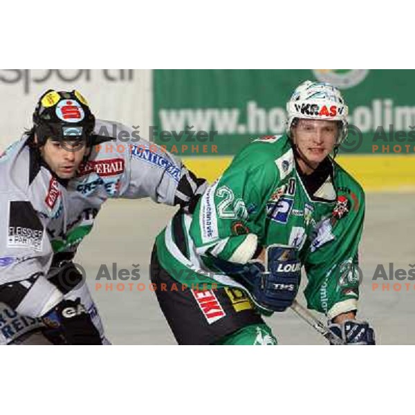 Petrilainen at match ZM Olimpija-Graz 99ers in Ebel league,played in Ljubljana (Slovenia) 27.11.2007. Photo by Ales Fevzer 