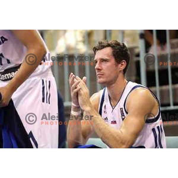 of Slovenia in action during Adecco Cup basketball match between Slovenia and Hungary in Tabor Hall, Maribor, Slovenia on August 4, 2017