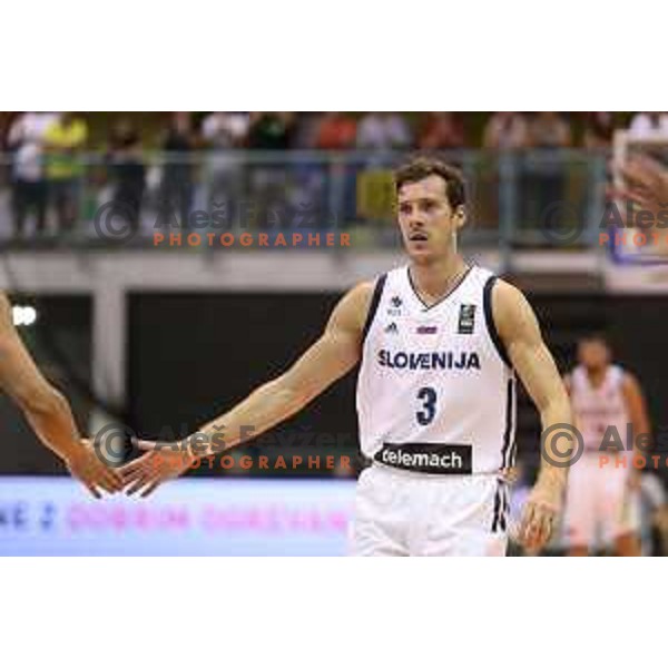 Goran Dragic of Slovenia in action during Adecco Cup basketball match between Slovenia and Hungary in Tabor Hall, Maribor, Slovenia on August 4, 2017