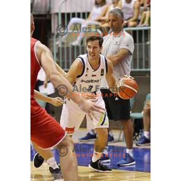 Goran Dragic of Slovenia in action during Adecco Cup basketball match between Slovenia and Hungary in Tabor Hall, Maribor, Slovenia on August 4, 2017